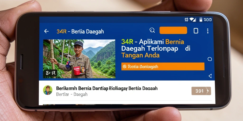 Tampilan antarmuka aplikasi 34R yang menarik dan fungsional.