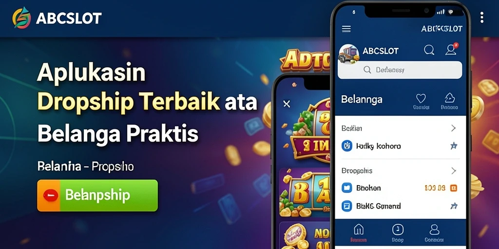 Tampilan antarmuka aplikasi Dropship ABCSLOT yang ramah pengguna.