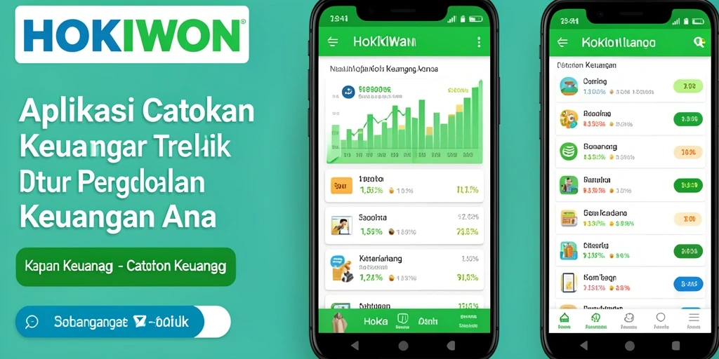 Tampilan antarmuka HOKIWON untuk catatan keuangan yang menarik.