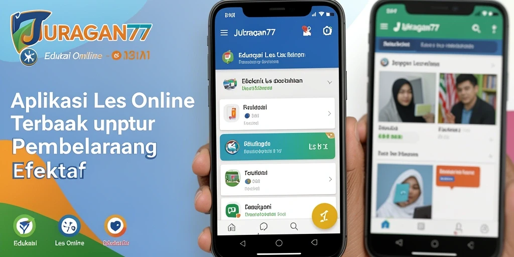 Antarmuka JURAGAN77 yang sederhana dan fungsional untuk Les Online.