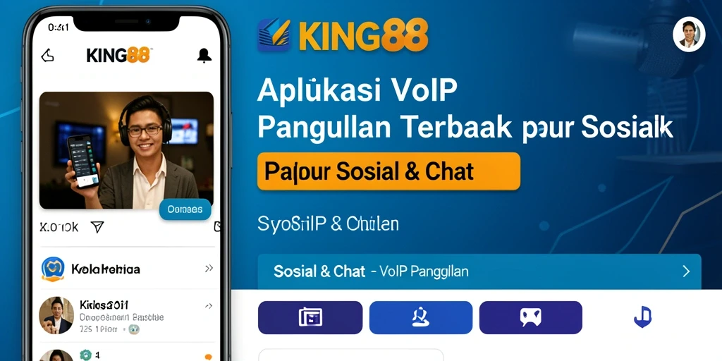 Tampilan antarmuka utama KING88 untuk panggilan VoIP.