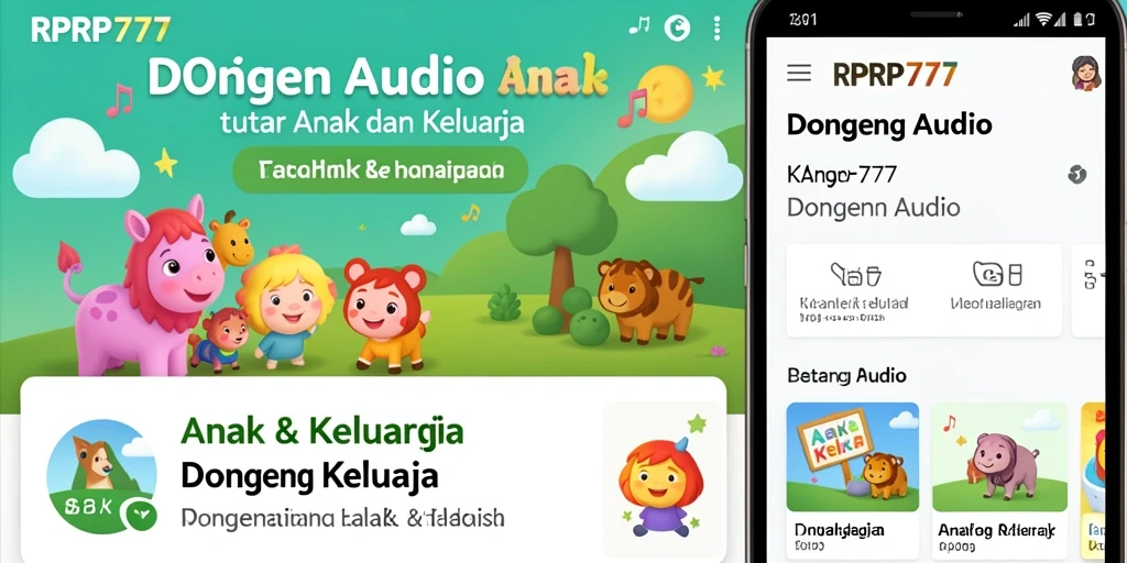 Antarmuka RPRP777 yang ramah anak dengan pilihan cerita menarik.