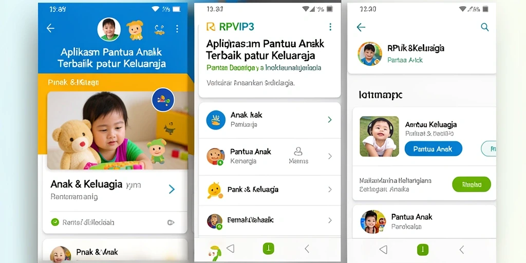Tampilan antarmuka RPVIP3 yang ramah pengguna untuk pemantauan anak.