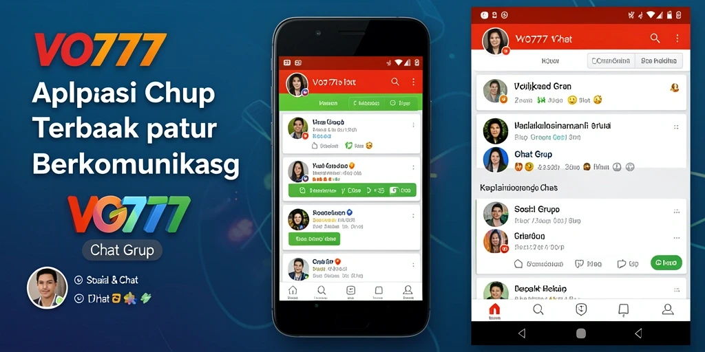 Tampilan antarmuka utama VO777 dengan fungsi Chat Grup yang intuitif.